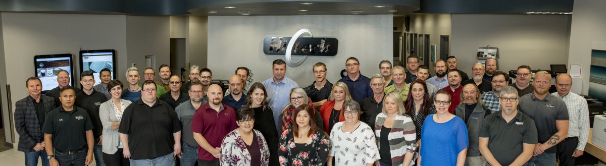 Hi-Tech Team Photo in Grande Prairie Office